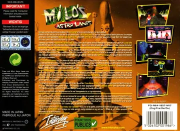 Milo's Astro Lanes (Europe) box cover back